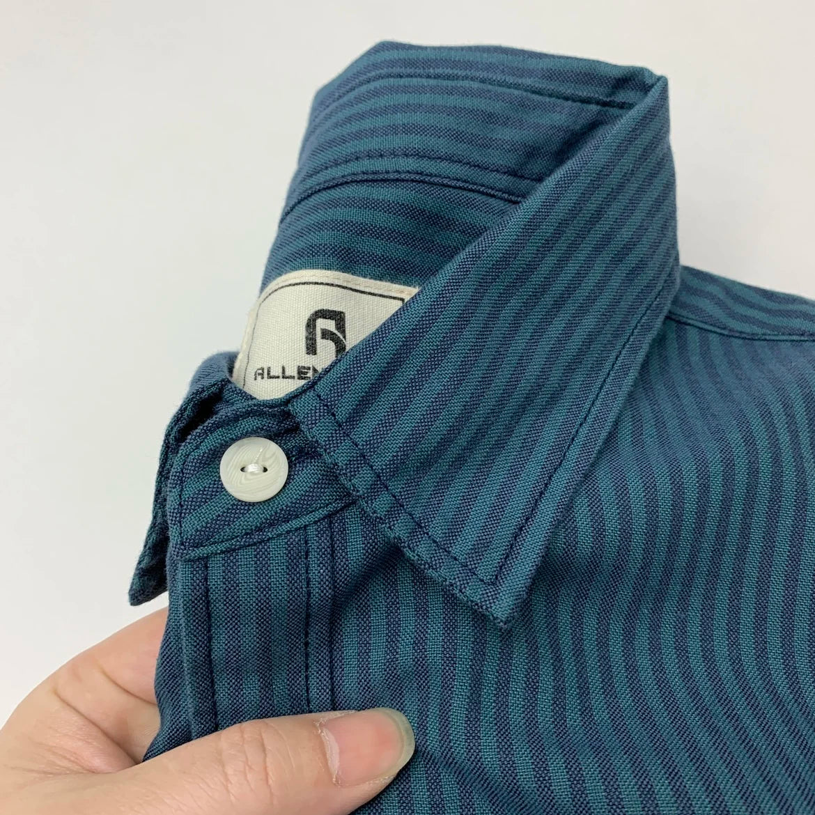 Retro Long Sleeve Lapel Oxford Striped Shirt