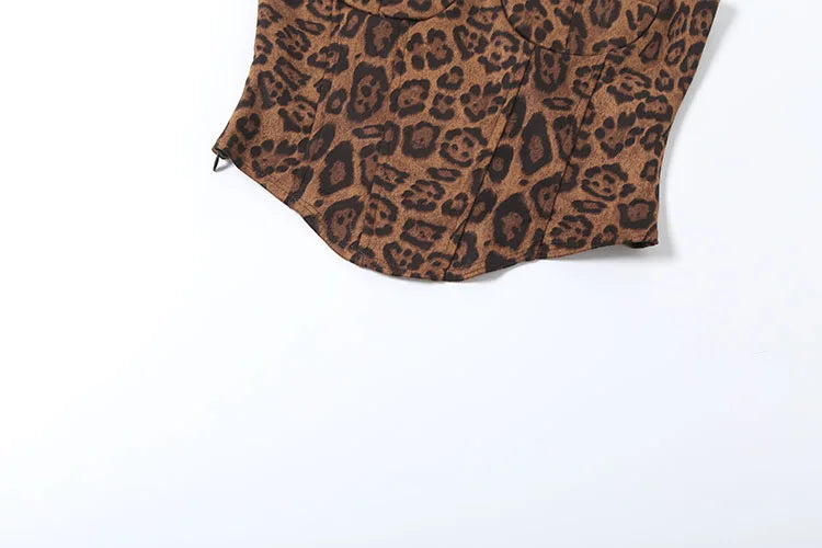 Leopard Print Corset Top