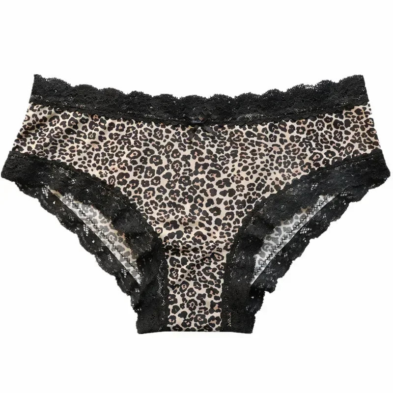Seamless Silk Leopard Print Panties