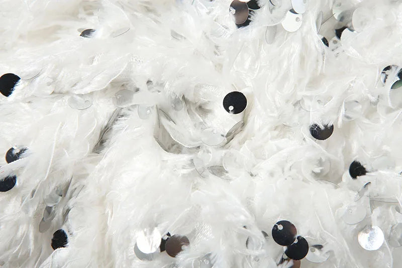 Furry Tassel Mini Shorts