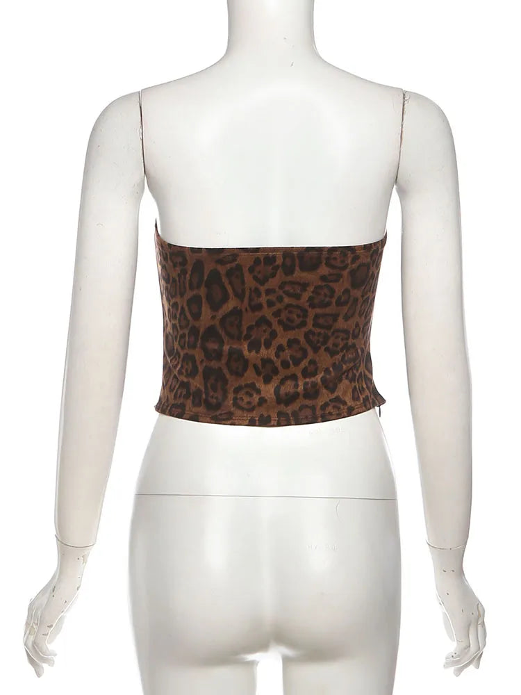 Leopard Print Corset Top