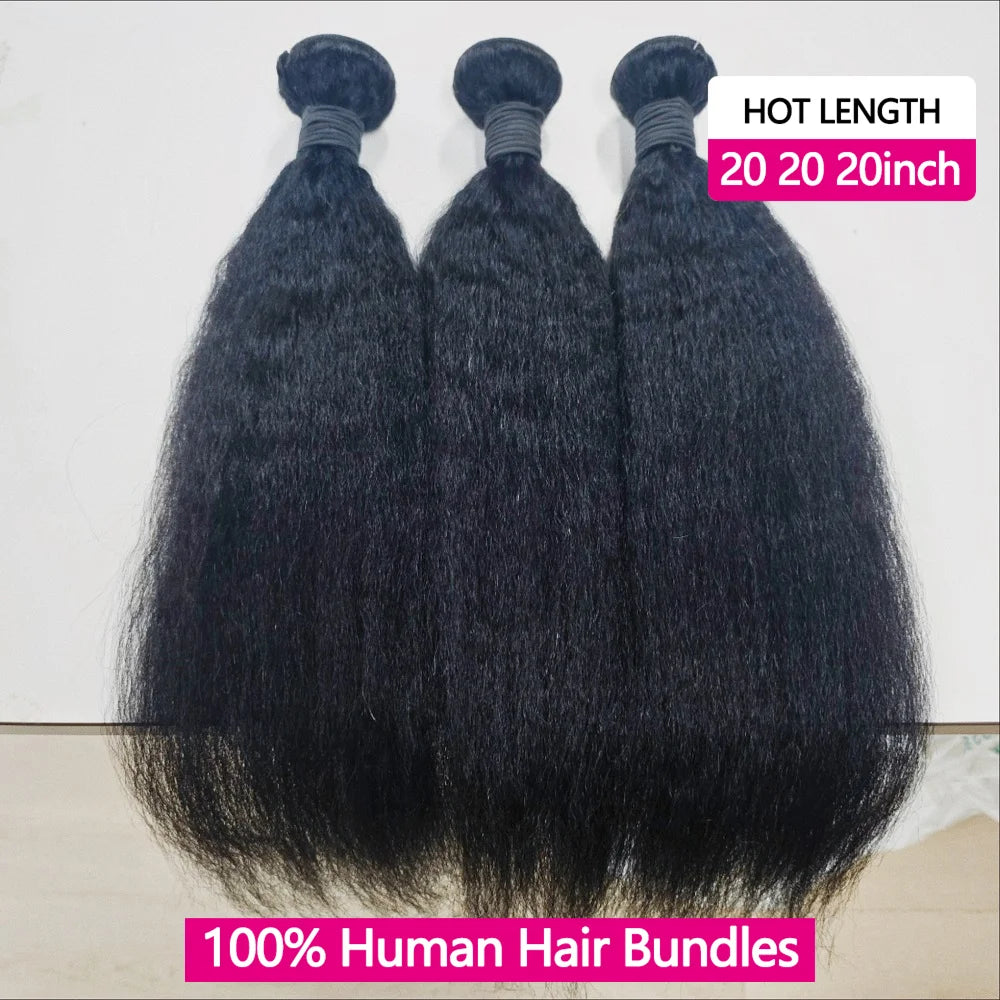 Kinky Straight Human Hair Bundles