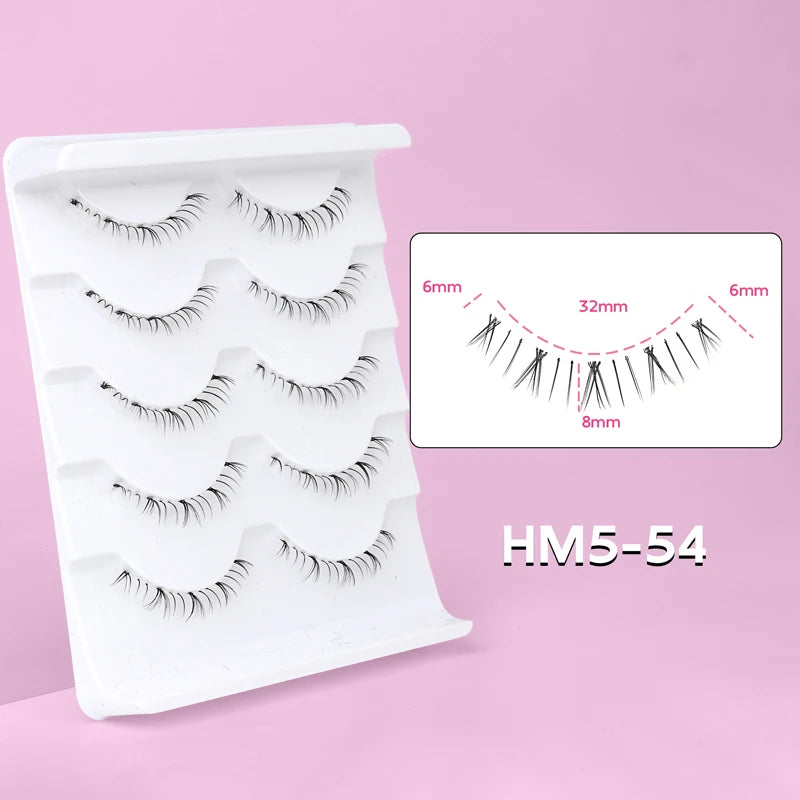 10/6/5Pairs Lower Lashes Natural Under Eye Lashes Soft 16 Different Styles False Eyelash Clear Band Faux Mink Fake eyelashes