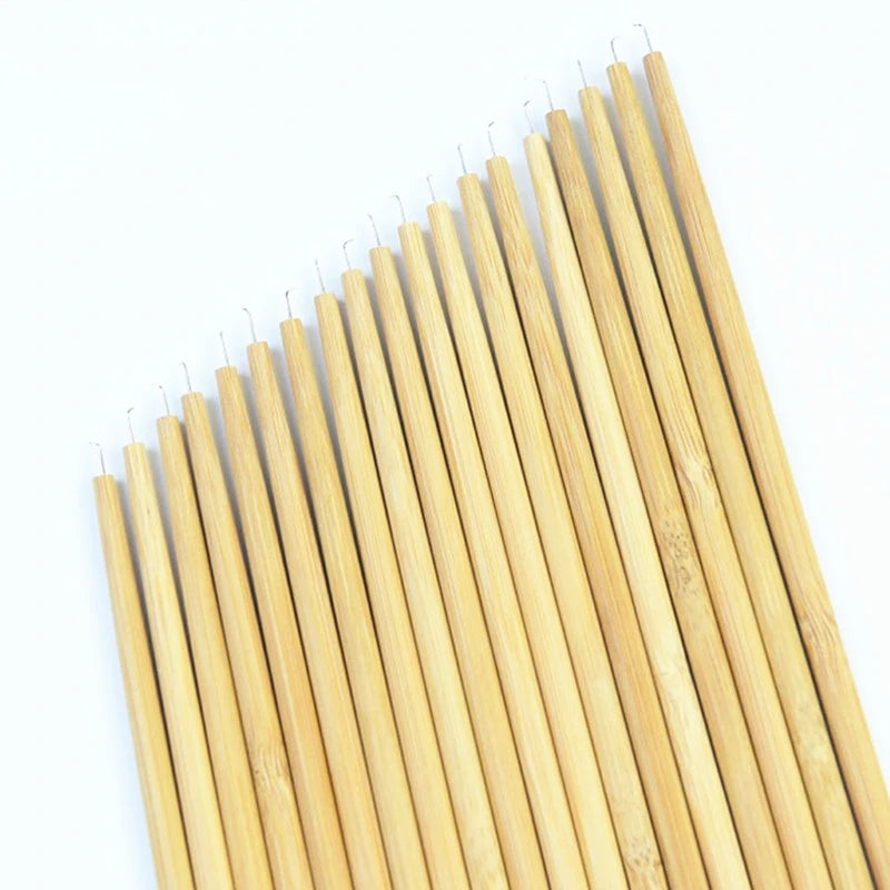 Wooden Handle Wig Needle