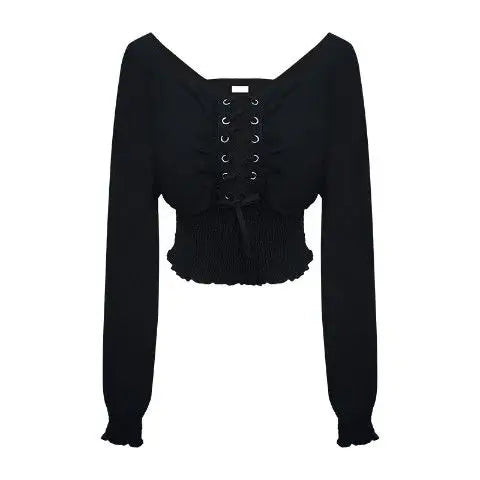 Square Collar Off Shoulder Blouse