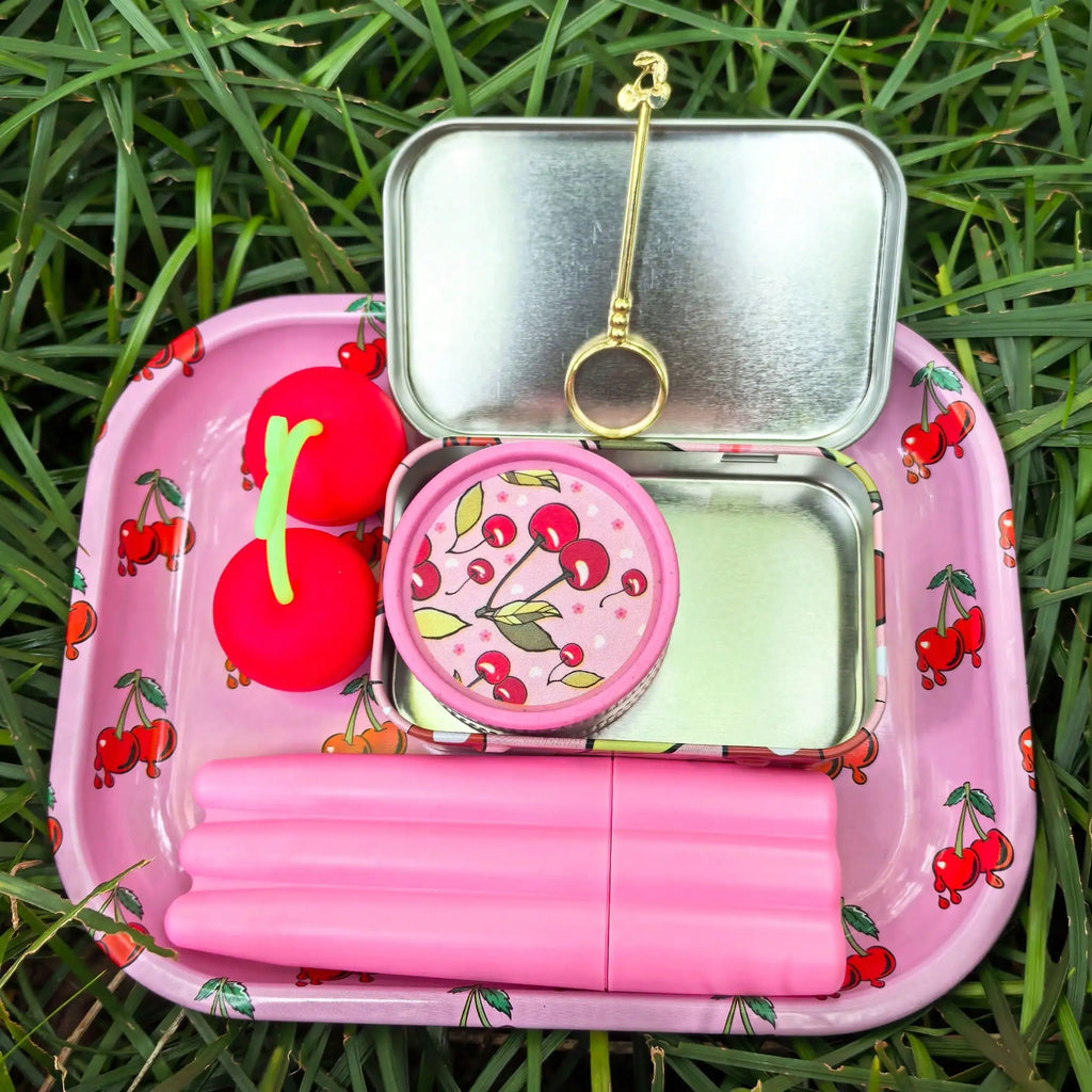 Cherry Rolling Tray Smoking Set