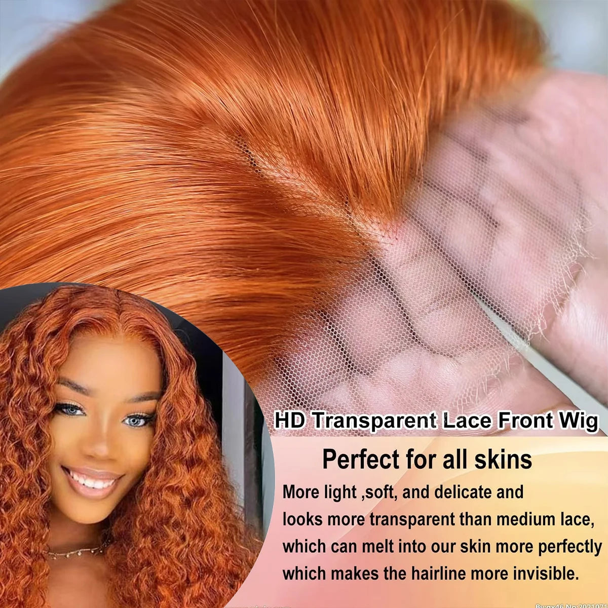 Deep Wave Ginger Lace Front Wig