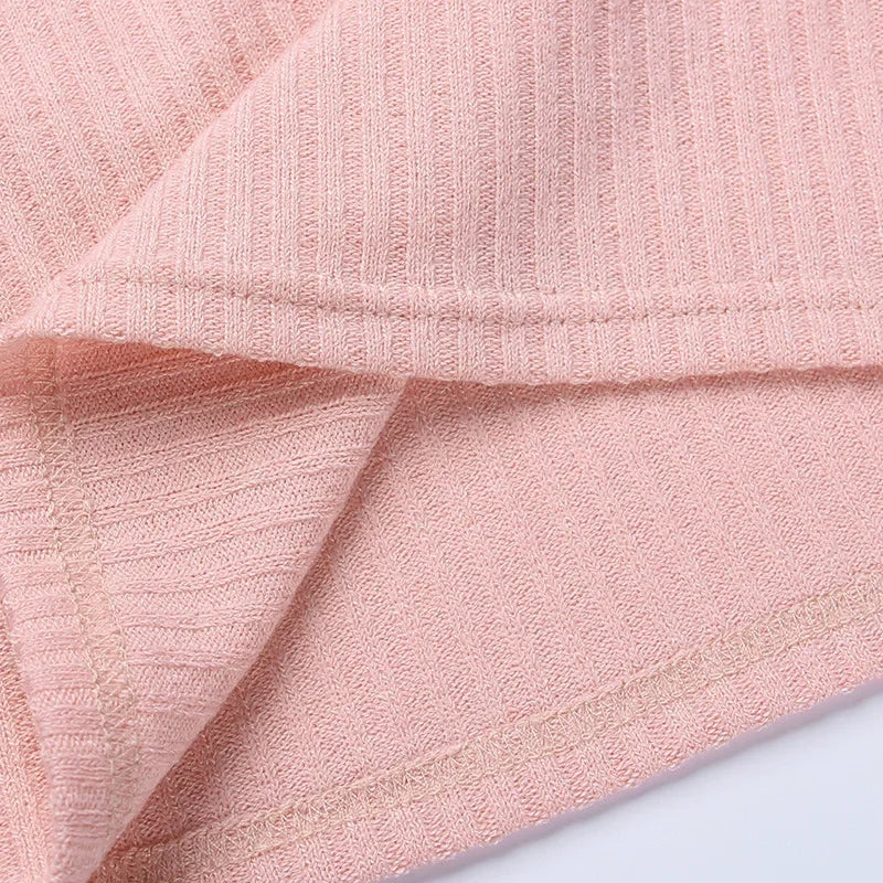 Hollow Out Sexy Long Sleeve Top for Women Spring Mesh Red Short Fitting Knit Sweater  Winter Thin Tops Sweet E8FH