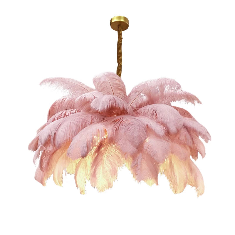 Ostrich Feather Lamp