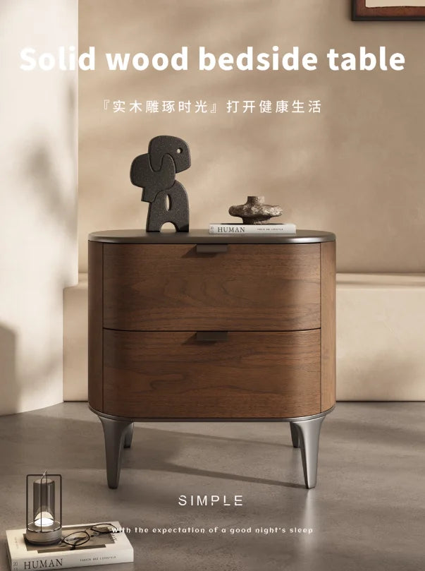 ☕ The "Midnight Mocha" Curved Nightstand ☕