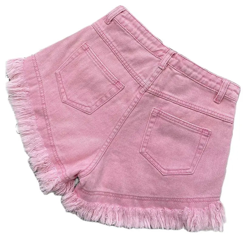 Tassel High Waist Denim Shorts