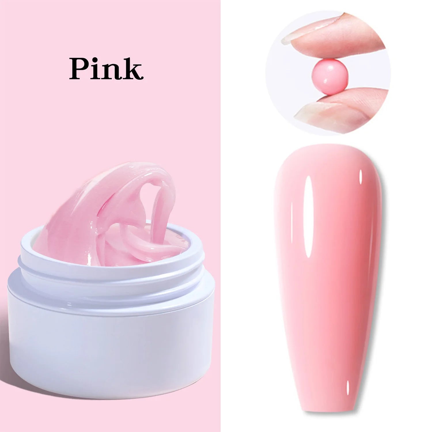1 Jar White 3D Shaping Carving Non Stick Hand Extension Gel Nail Polish For Flower DIY Nail Art Extension Acrylic Nails Tools