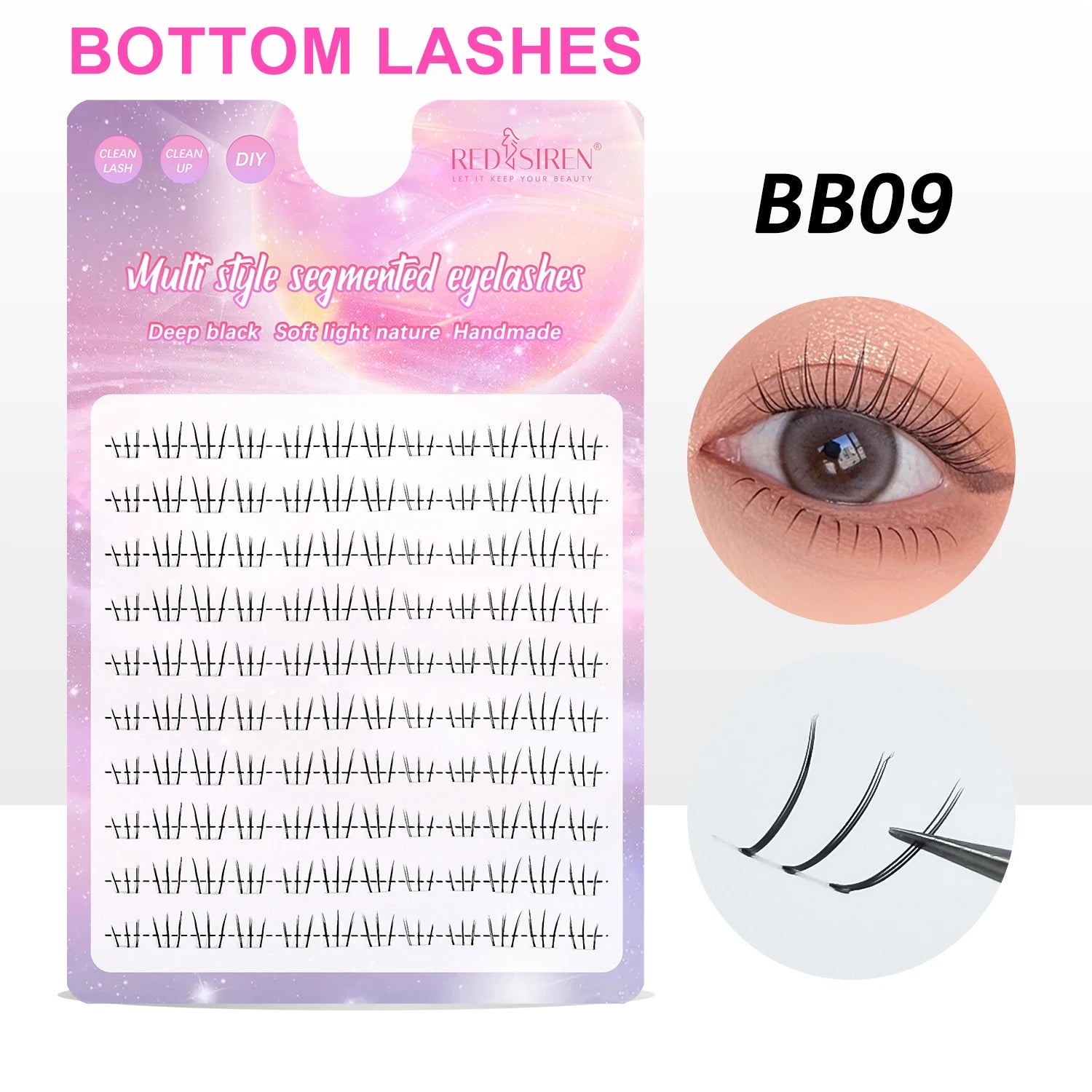 10Rows Under Eyelash Large Capacity Cluster Lashes Korean Makeup Natural Look Bottom Lashes