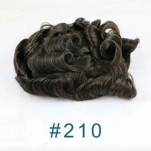 Ash Blonde Curly Toupee