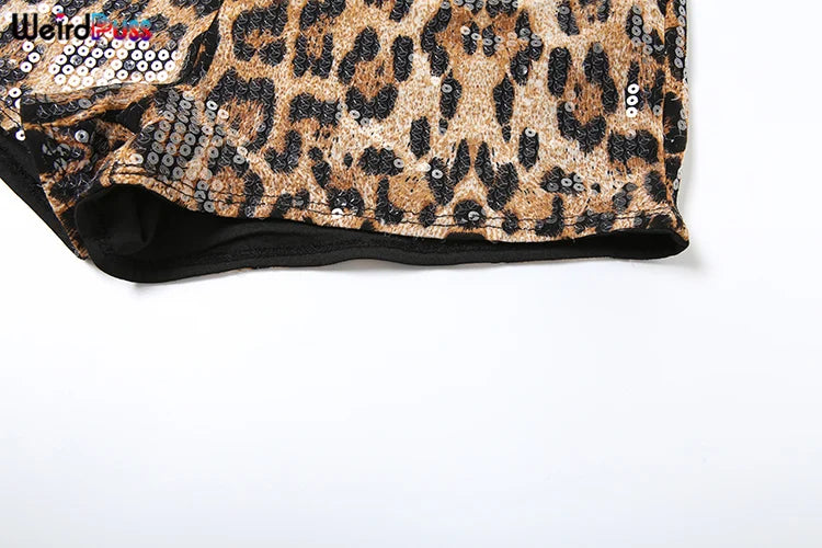 Leopard Print Mini Shorts