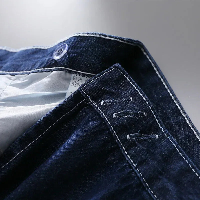 Irregular Pleated Denim Skirt