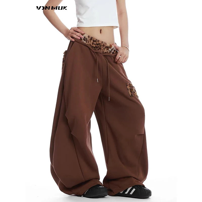 Baggy Leopard Patchwork Pants