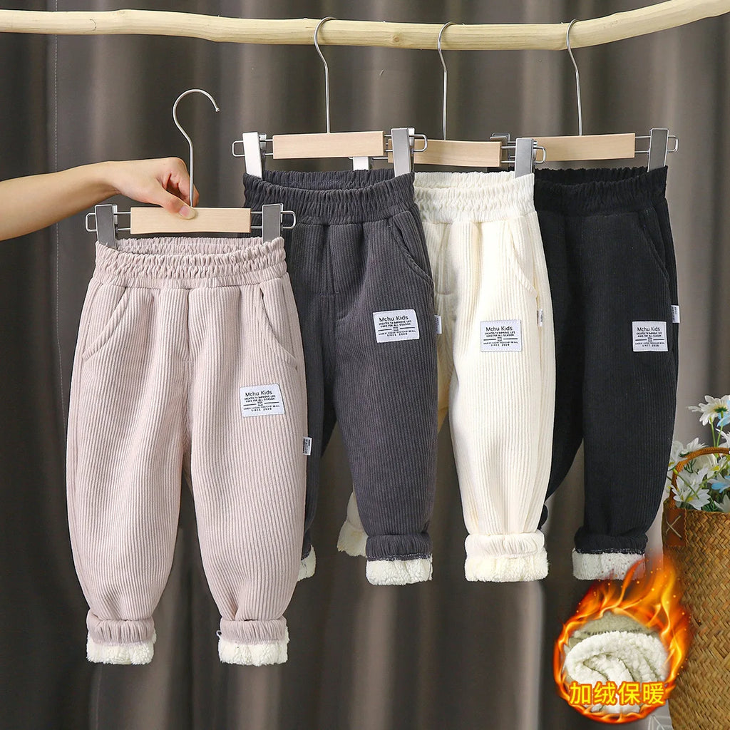 Boys Girls Down Cotton Trousers 2021 New Winter Thicken Warm Baby Waterproof Kids Pant 2-12 years old for Children Sweatpants