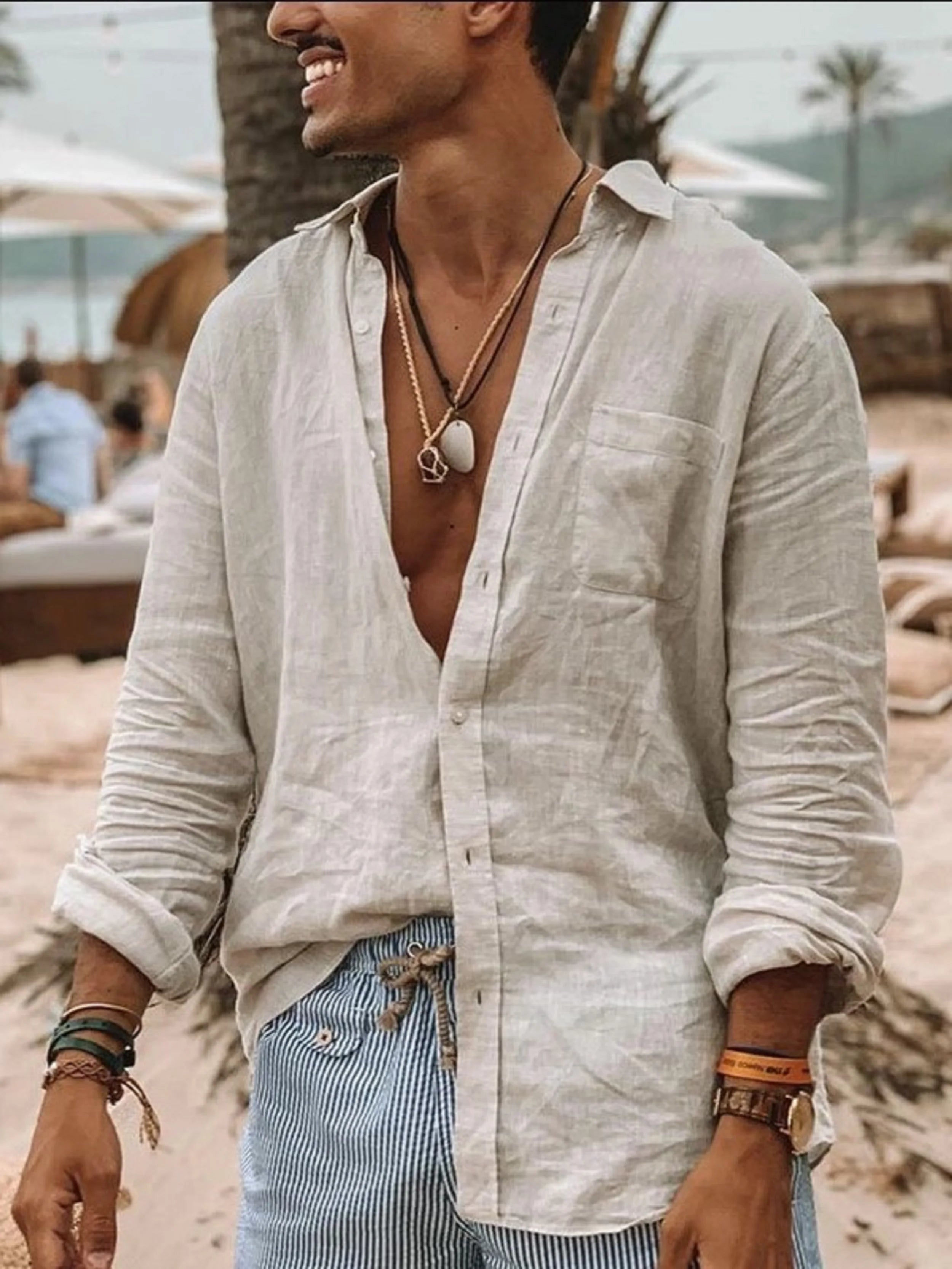 Solid Color Thin Long-Sleeved Shirt