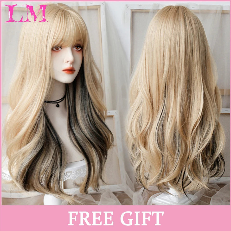 Bang Long Natural Wavy Hair Wig