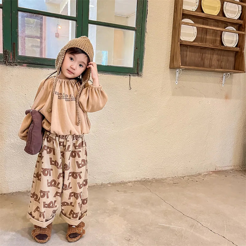 Letter Print Bat Sleeve T-Shirt