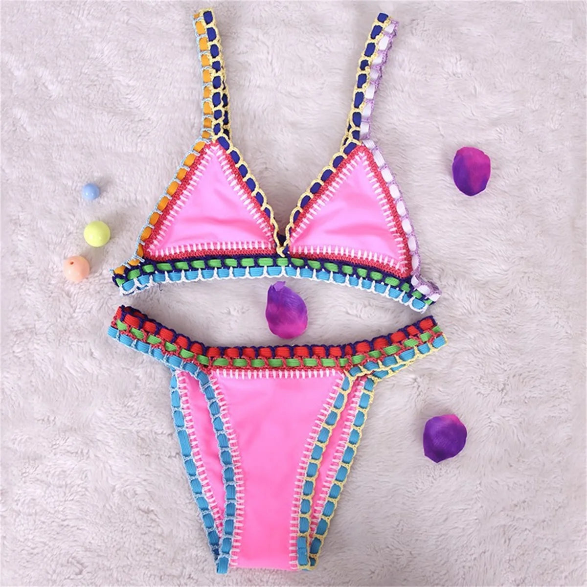 Pink Crochet Bikini