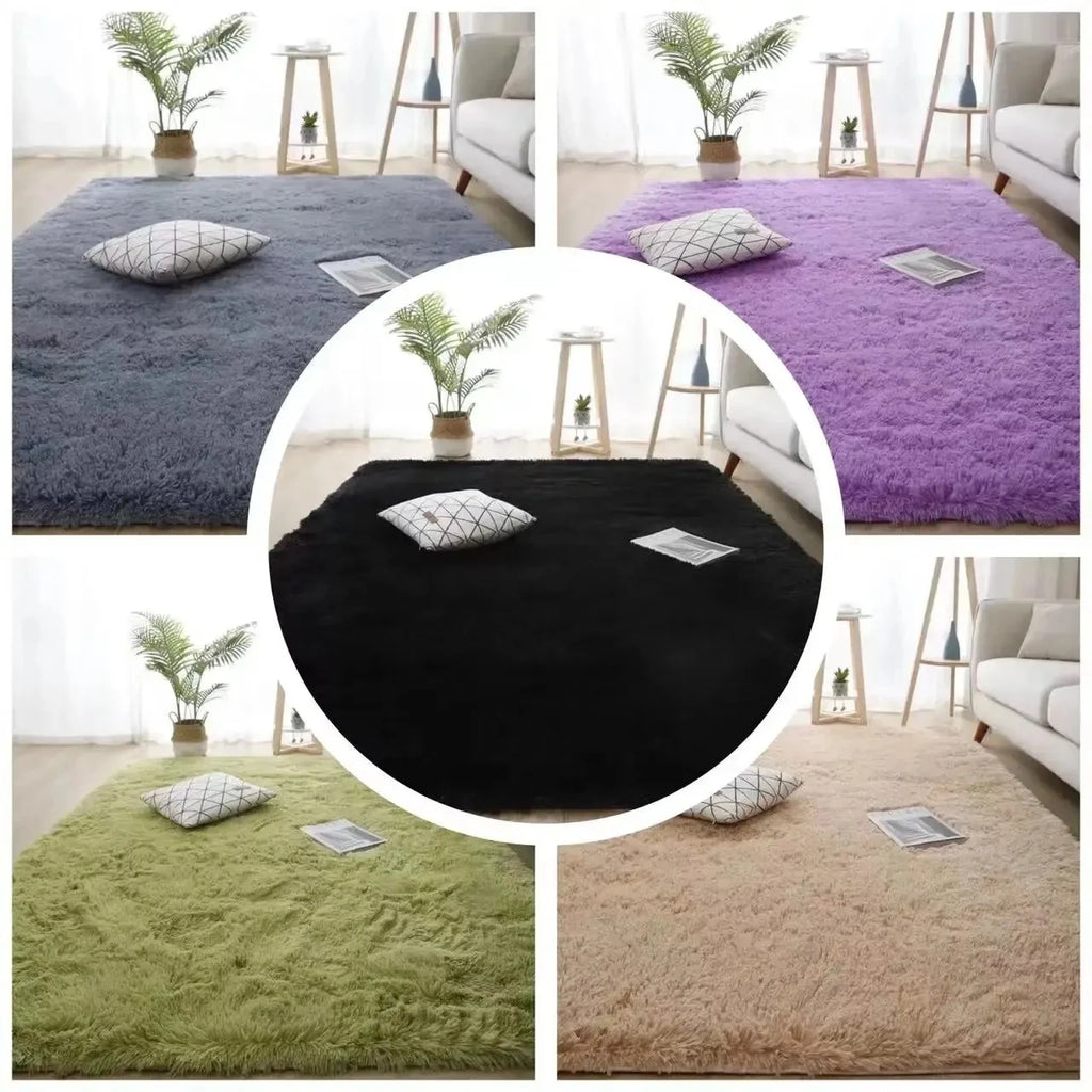 Shag Living Room Silk Wool Carpet