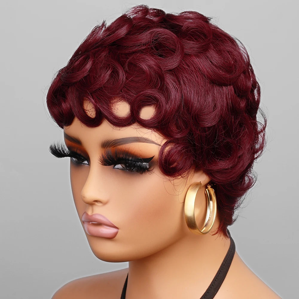 Brazilian Curly Pixie Cut Wig
