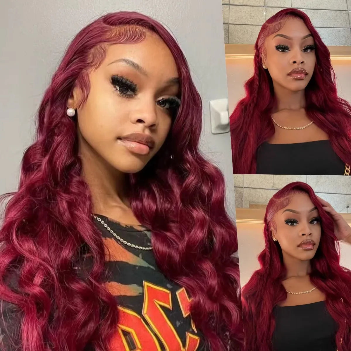 Body Wave Burgundy Wig