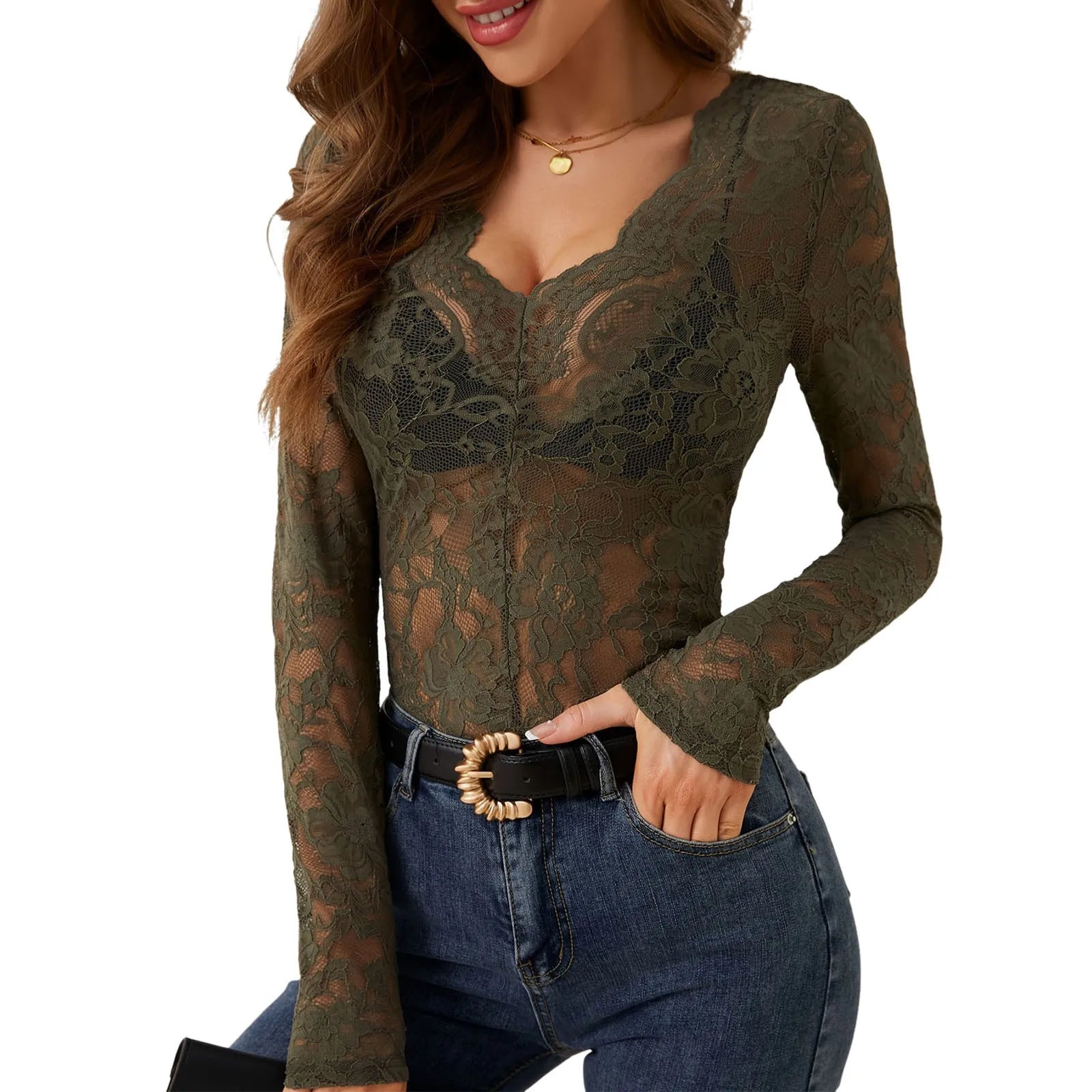 Floral Eyelet Lace Shirt