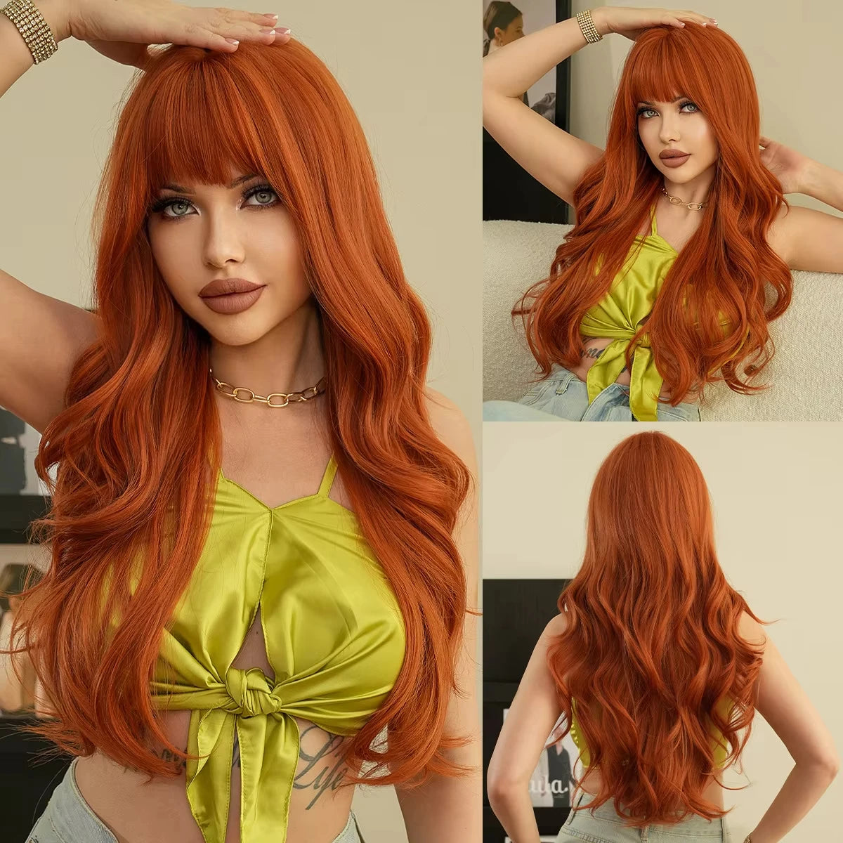 Light Golden Synthetic Wig
