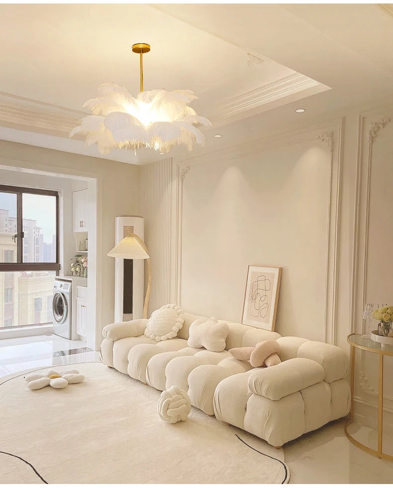 Ostrich Feather Lamp