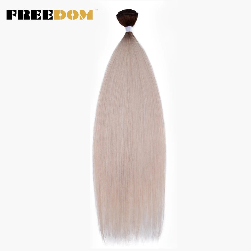 Synthetic Straight Hair Bundles Ombre