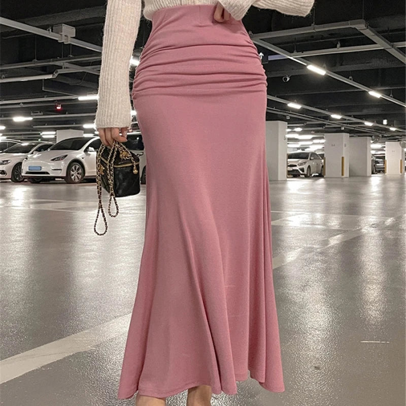 Folds Maxi Knit Skirt