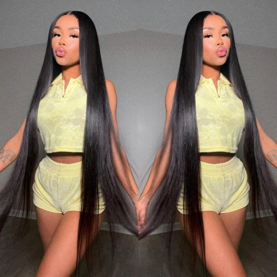 Straight Hd Lace Wig 13X6 Human Hair 40 Inch Lace Front Wig