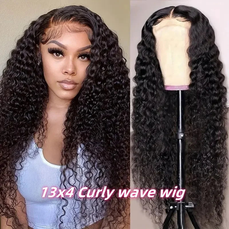 Natural Curly Deep wig 40 Inch HD Lace Wig