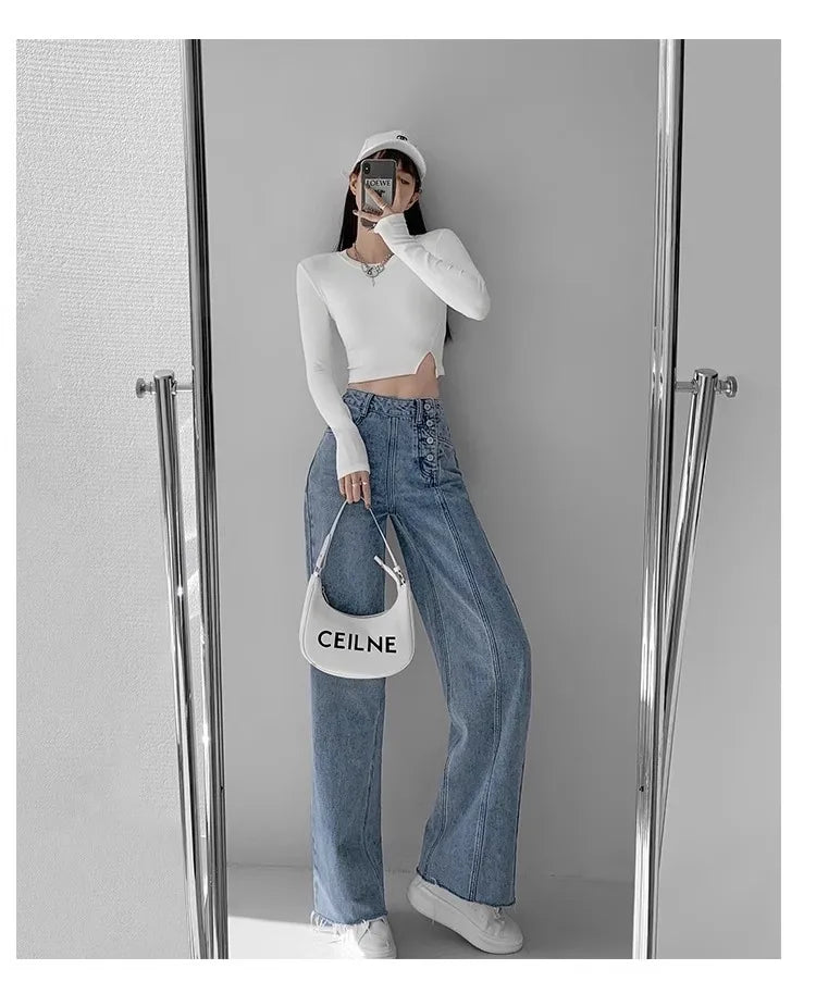 High-waisted Jeans
