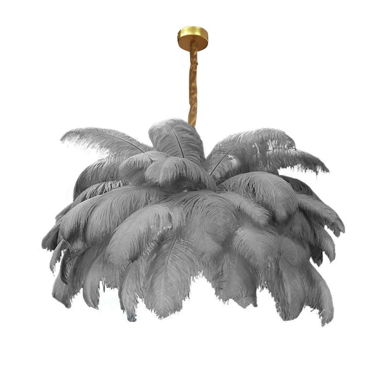 Ostrich Feather Lamp