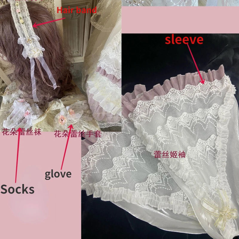 Sweet Kawaii Dress Women Victorian Vintage Princess Dress