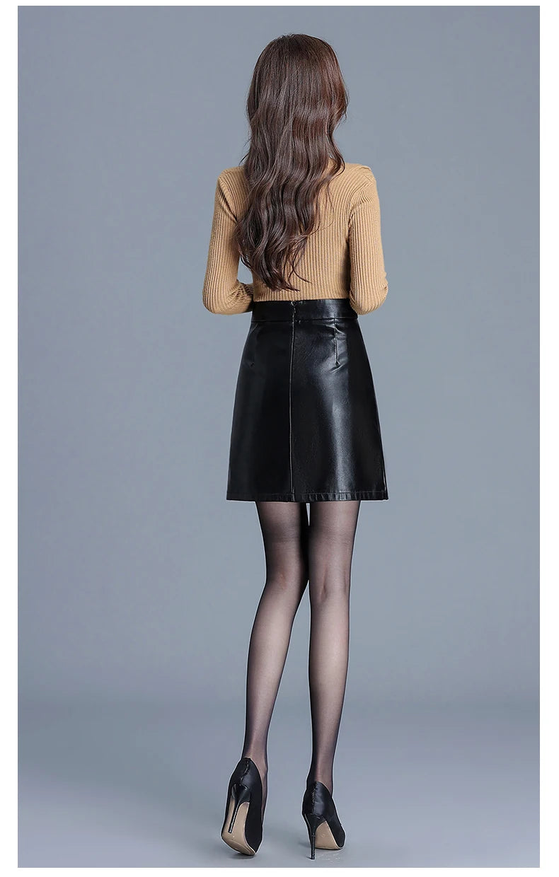 PU Leather Skirt