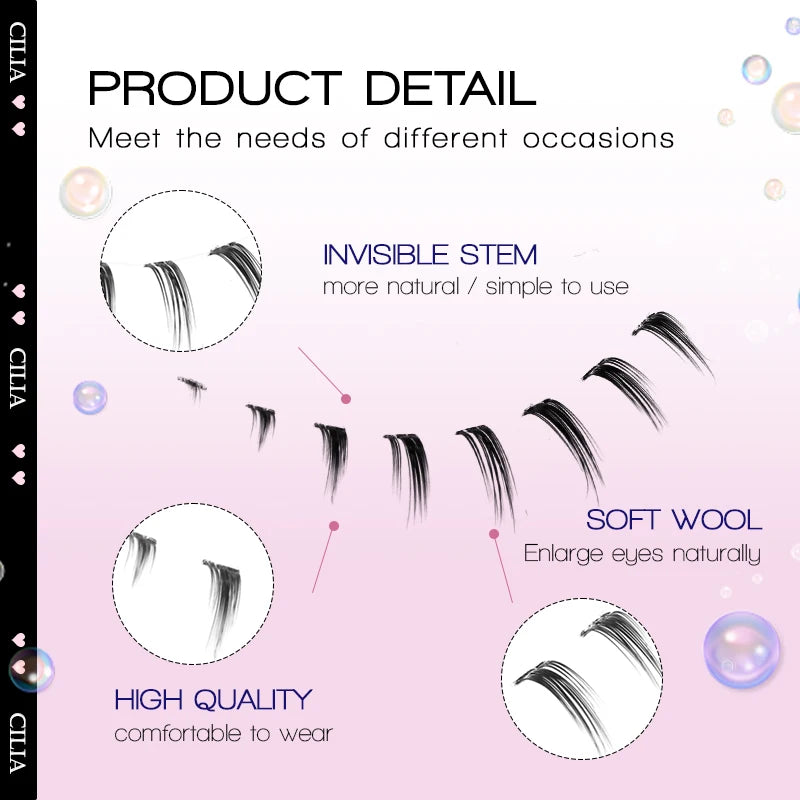 10/6/5Pairs Lower Lashes Natural Under Eye Lashes Soft 16 Different Styles False Eyelash Clear Band Faux Mink Fake eyelashes