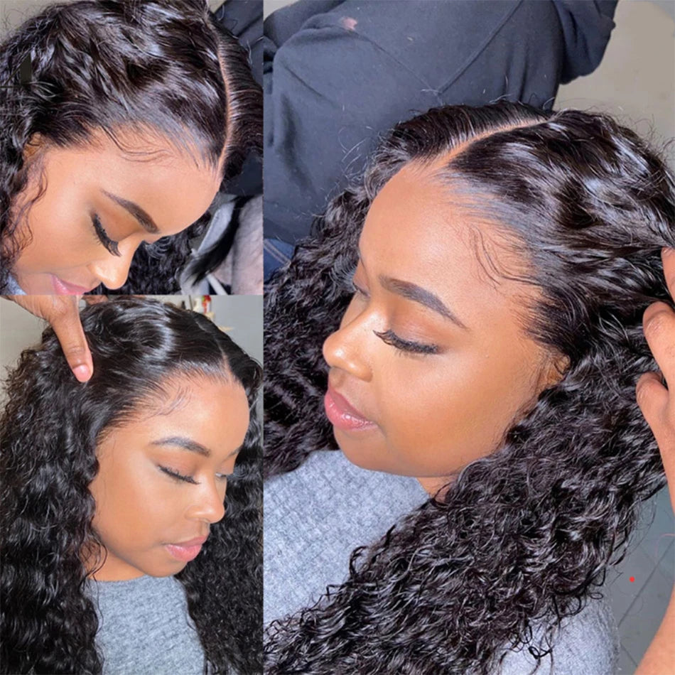 15A Malaysian Hair Bundles With Frontal Kinky Curly Bundles With Frontal 13x4 Ear to Ear Lace Frontal Human Hair Weave Extension