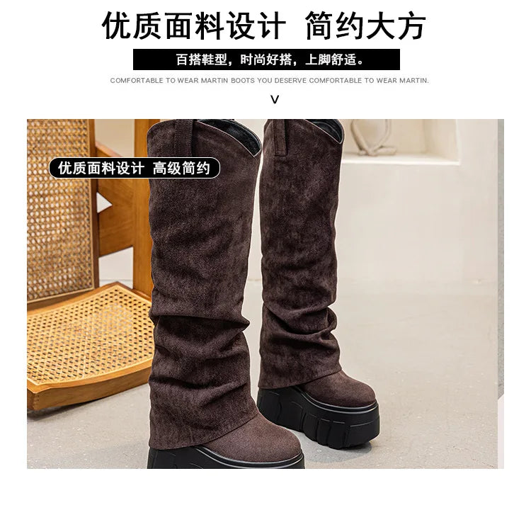 Fujin 5 Inch 14cm Stretch Boots Short Ankle Boots