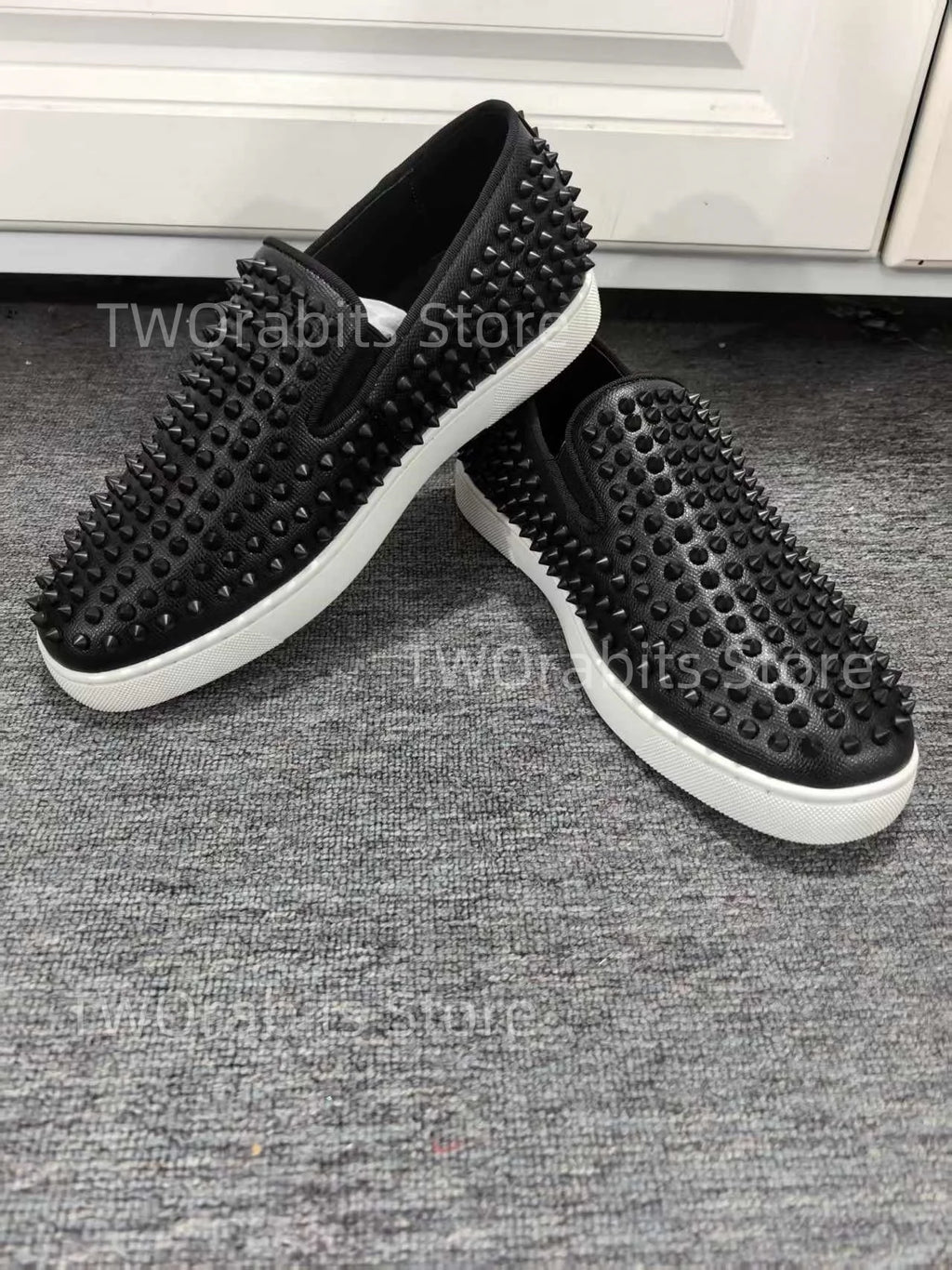 Spiked Slip On Sneakers