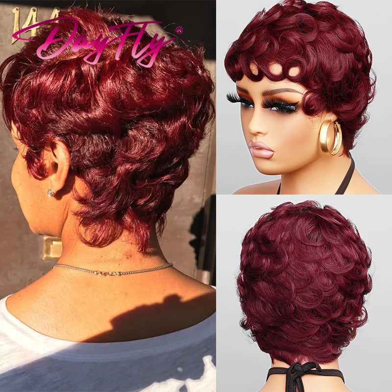 Brazilian Curly Pixie Cut Wig