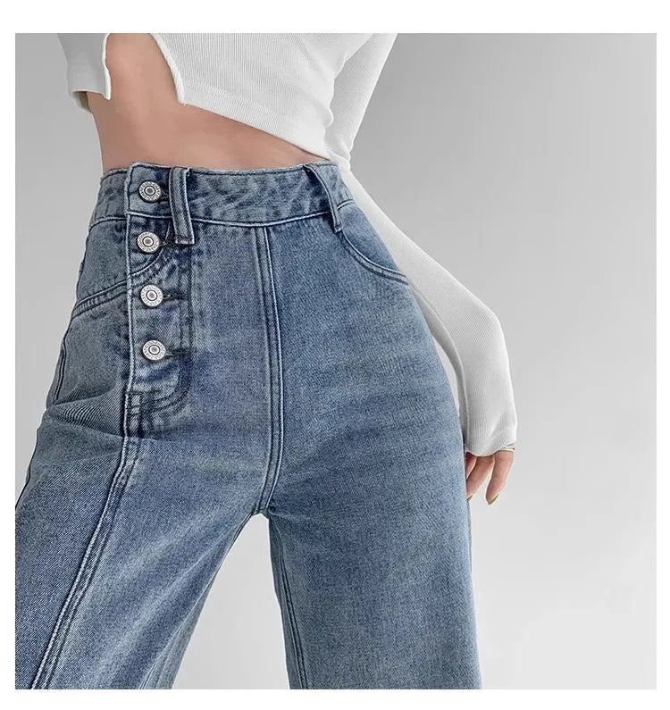 High-waisted Jeans