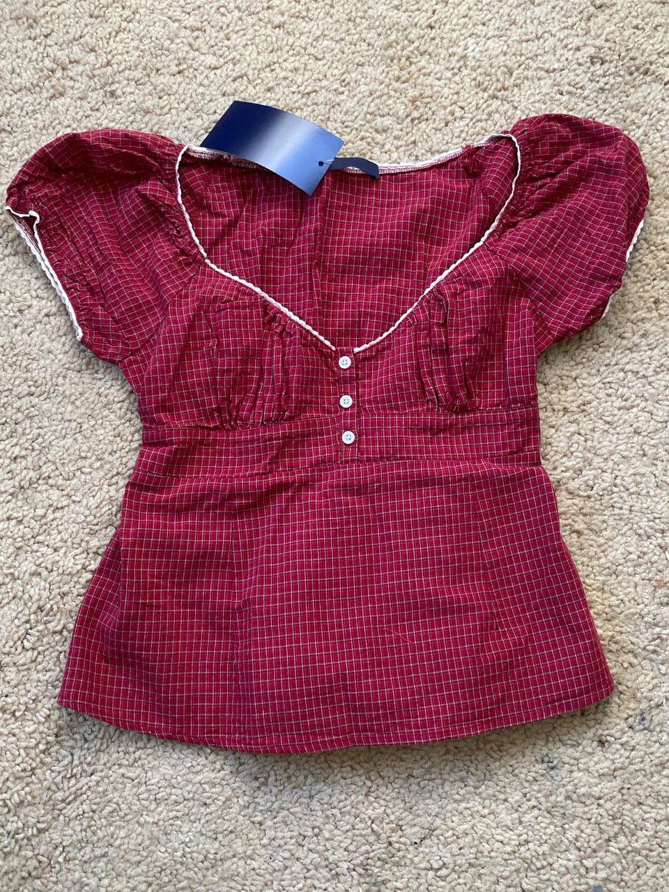 Red Plaid T-Shirt Shorts Set