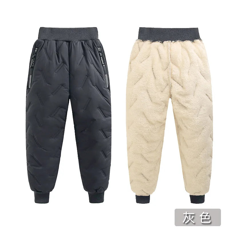 Boys Girls Down Cotton Trousers 2021 New Winter Thicken Warm Baby Waterproof Kids Pant 2-12 years old for Children Sweatpants