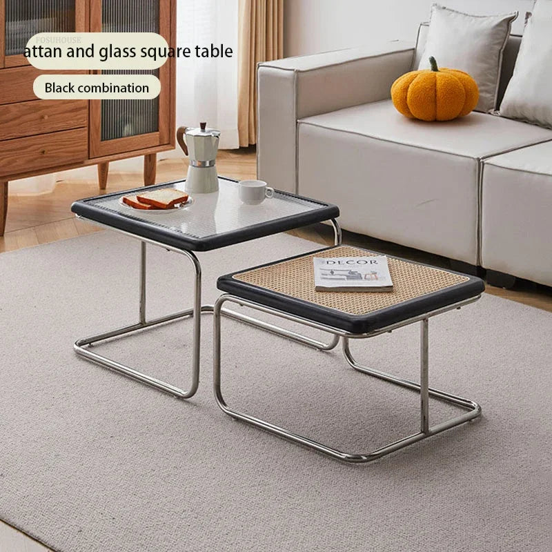 Japanese Stainless Steel Retro Coffee Table