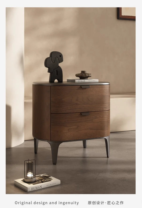 ☕ The "Midnight Mocha" Curved Nightstand ☕
